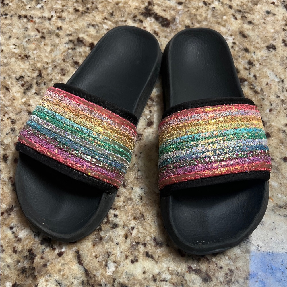 Colorful Glitter Slide Sandals